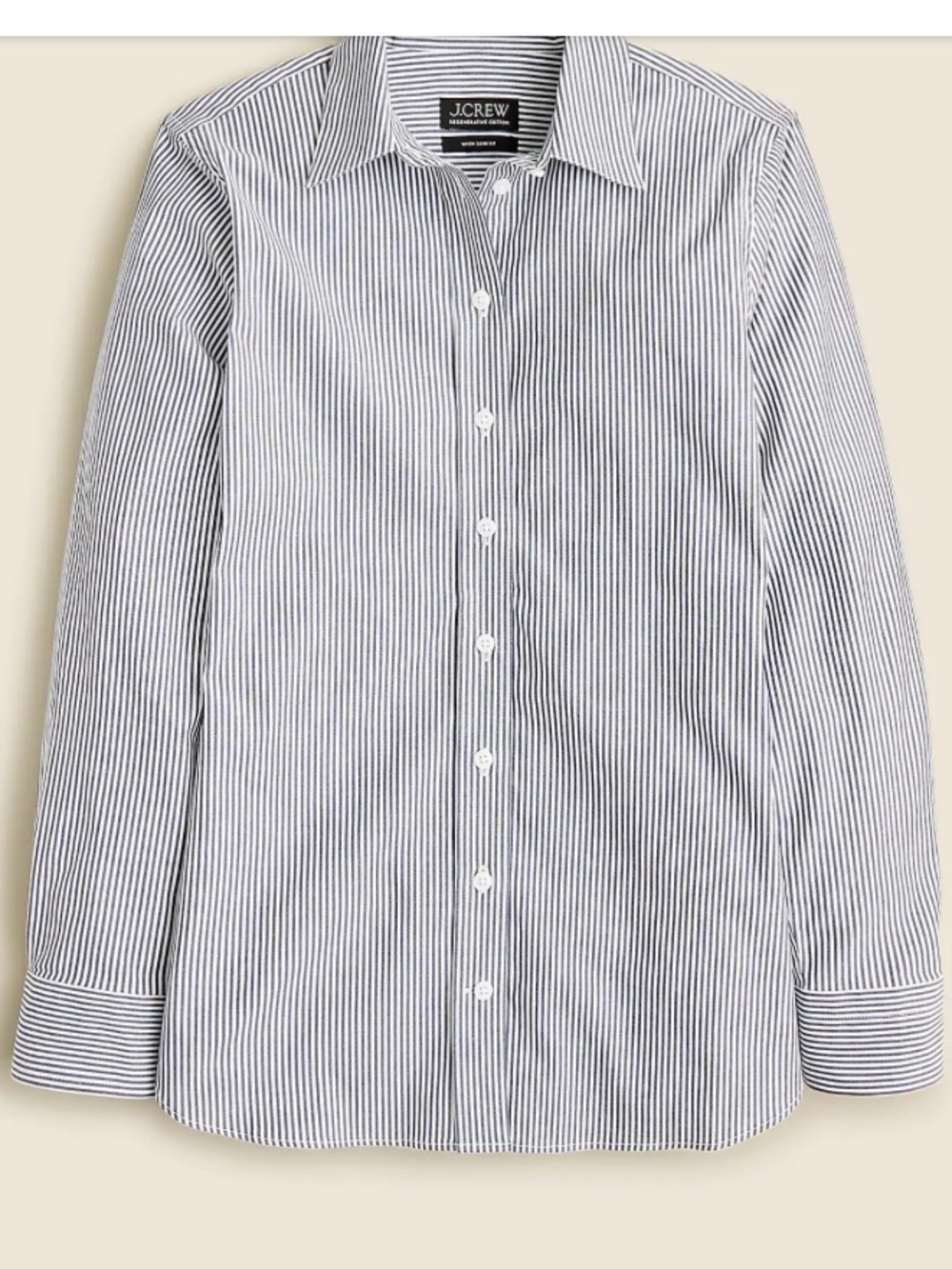 J Crew Wren Slim Fit Button Down Shirt Womens Size 8P Striped Cotton Career